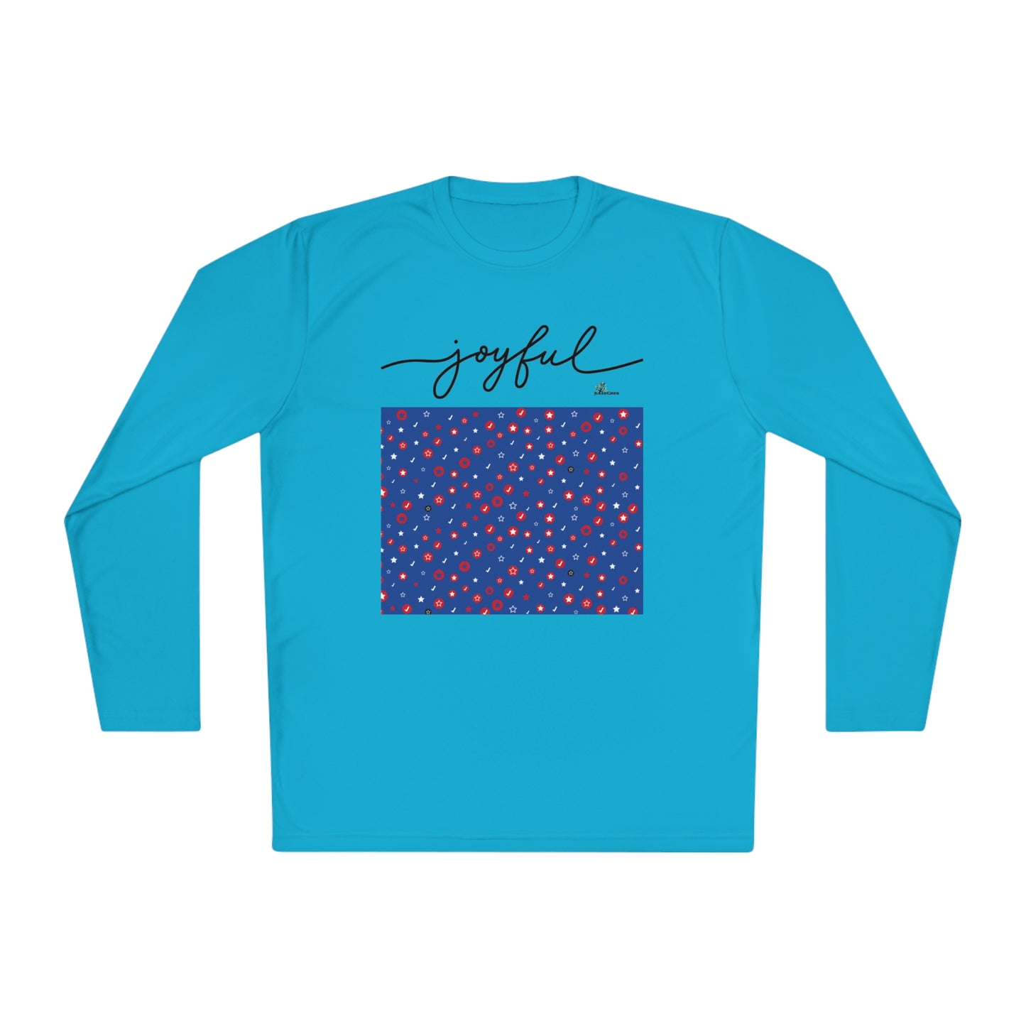 Unisex Lightweight Long Sleeve Tee Blue print