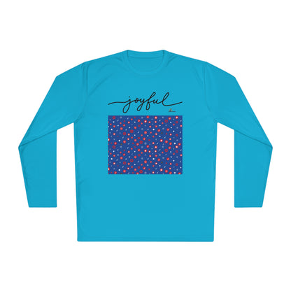 Unisex Lightweight Long Sleeve Tee Blue print