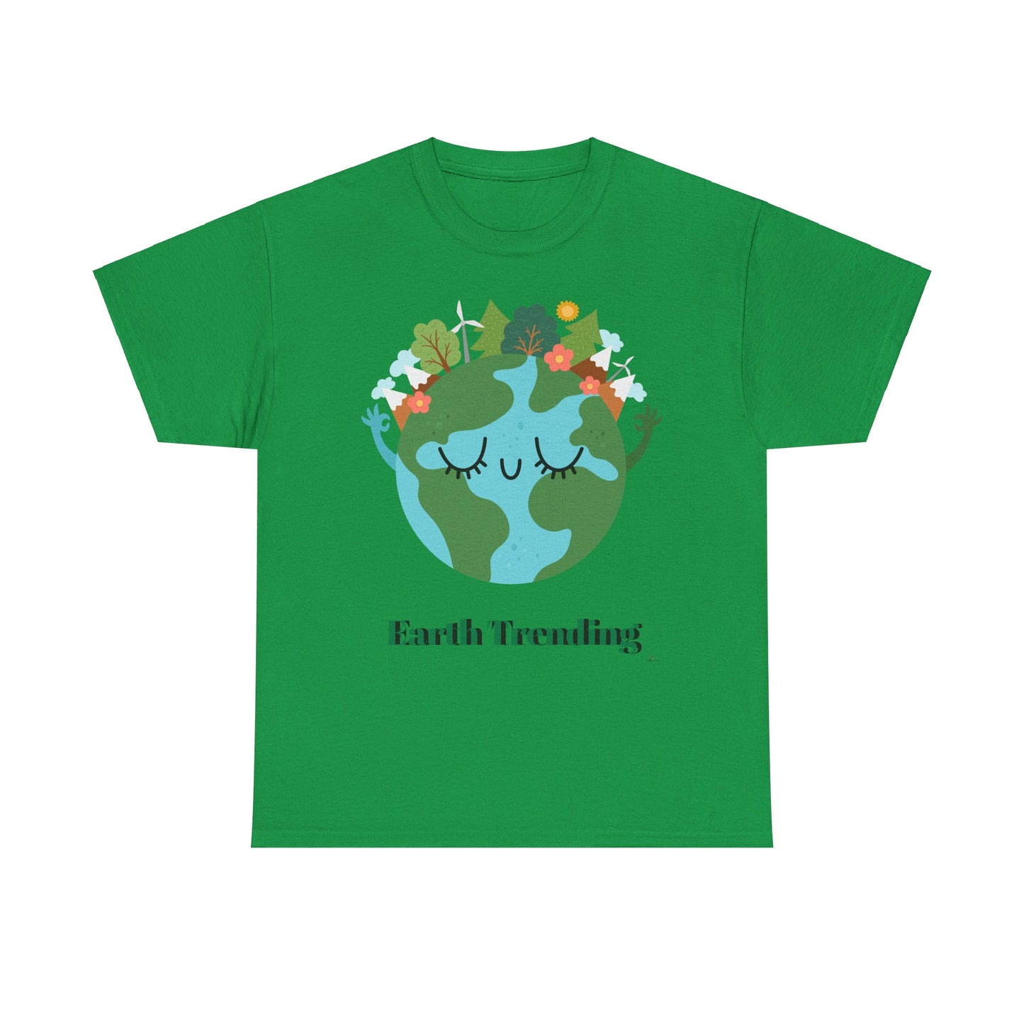 Unisex Heavy Cotton Tee Earth trending! Let's keep it green.