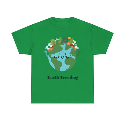 Unisex Heavy Cotton Tee Earth trending! Let's keep it green.