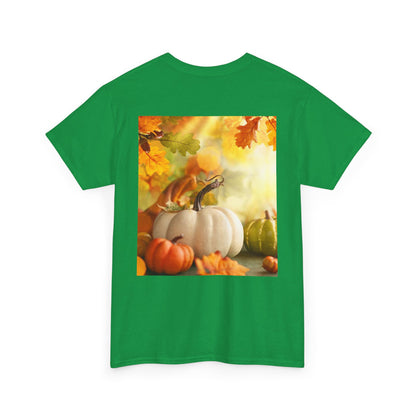 Unisex Heavy Cotton Tee. Fall scene fall into the Arms of Jesus.