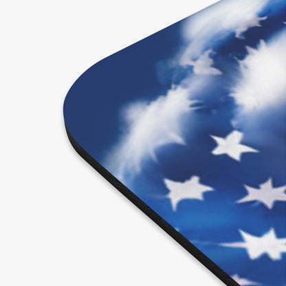 Mouse Pad (Rectangle) American Flag in cloud form with words pray changes everything