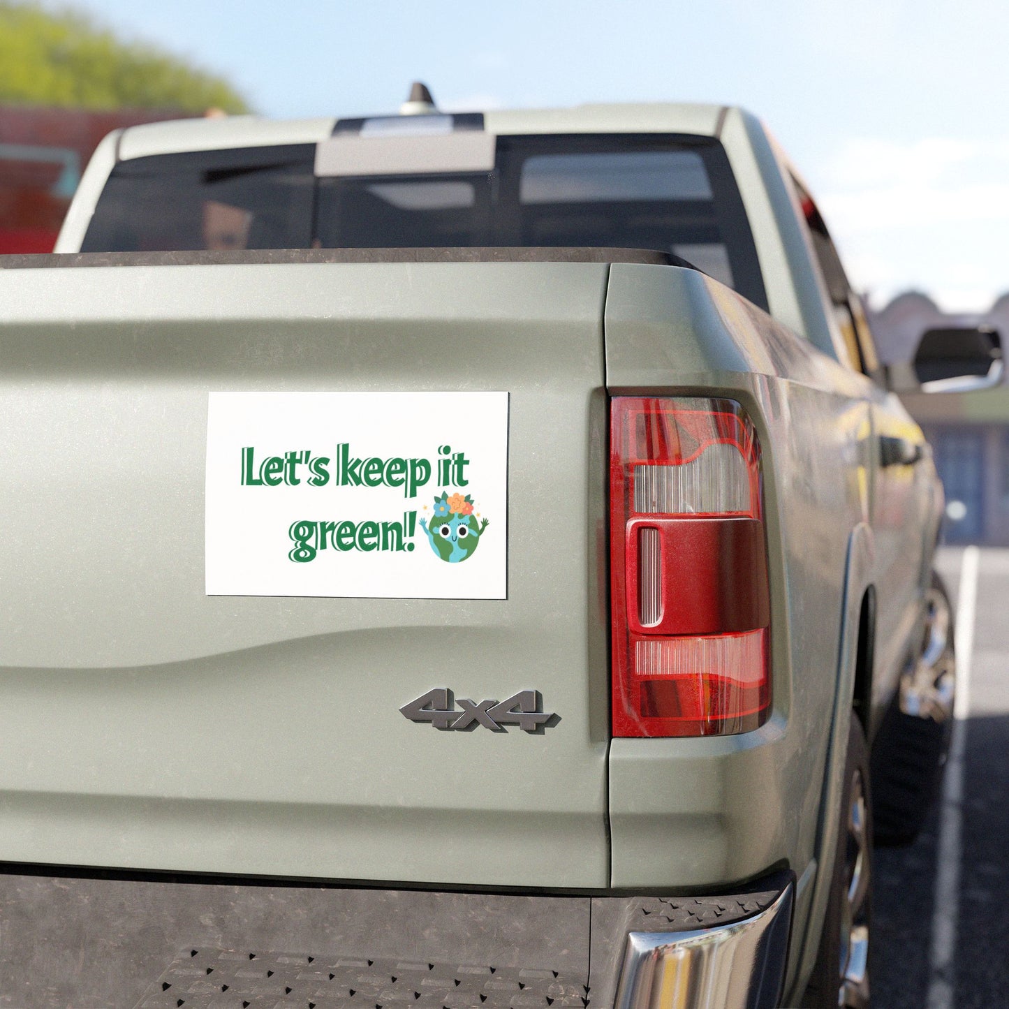Car Magnets American Flag let's keep it green