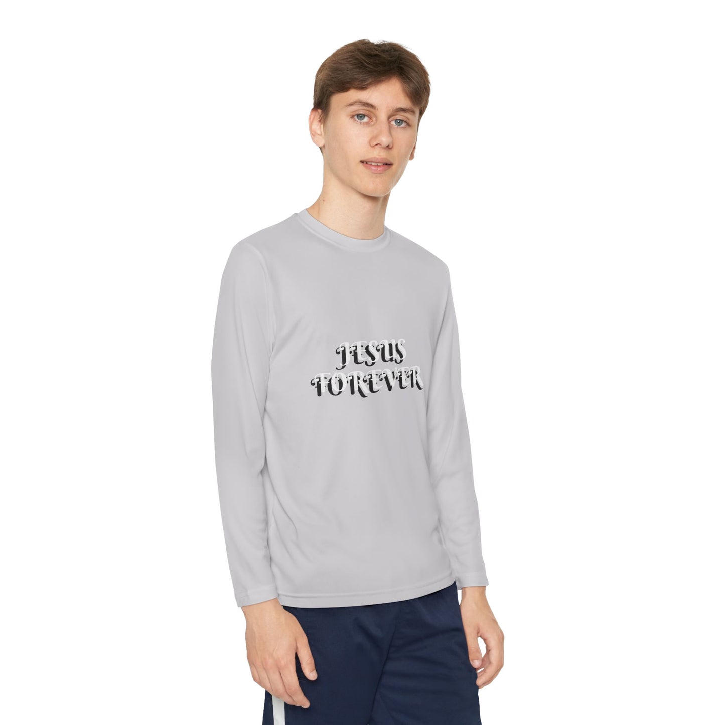 Youth Long Sleeve Tee - Jesus Forever Christian Shirt