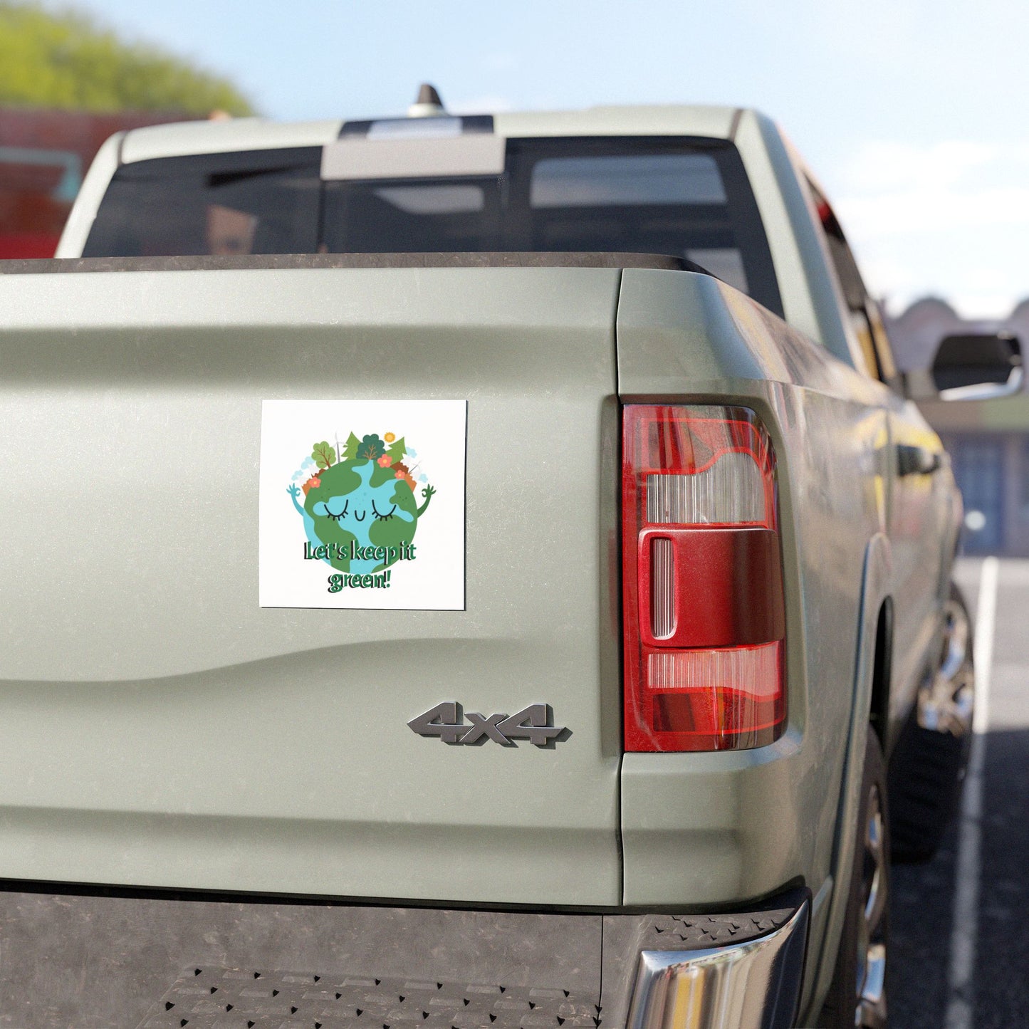 Car Magnets American Flag let's keep it green