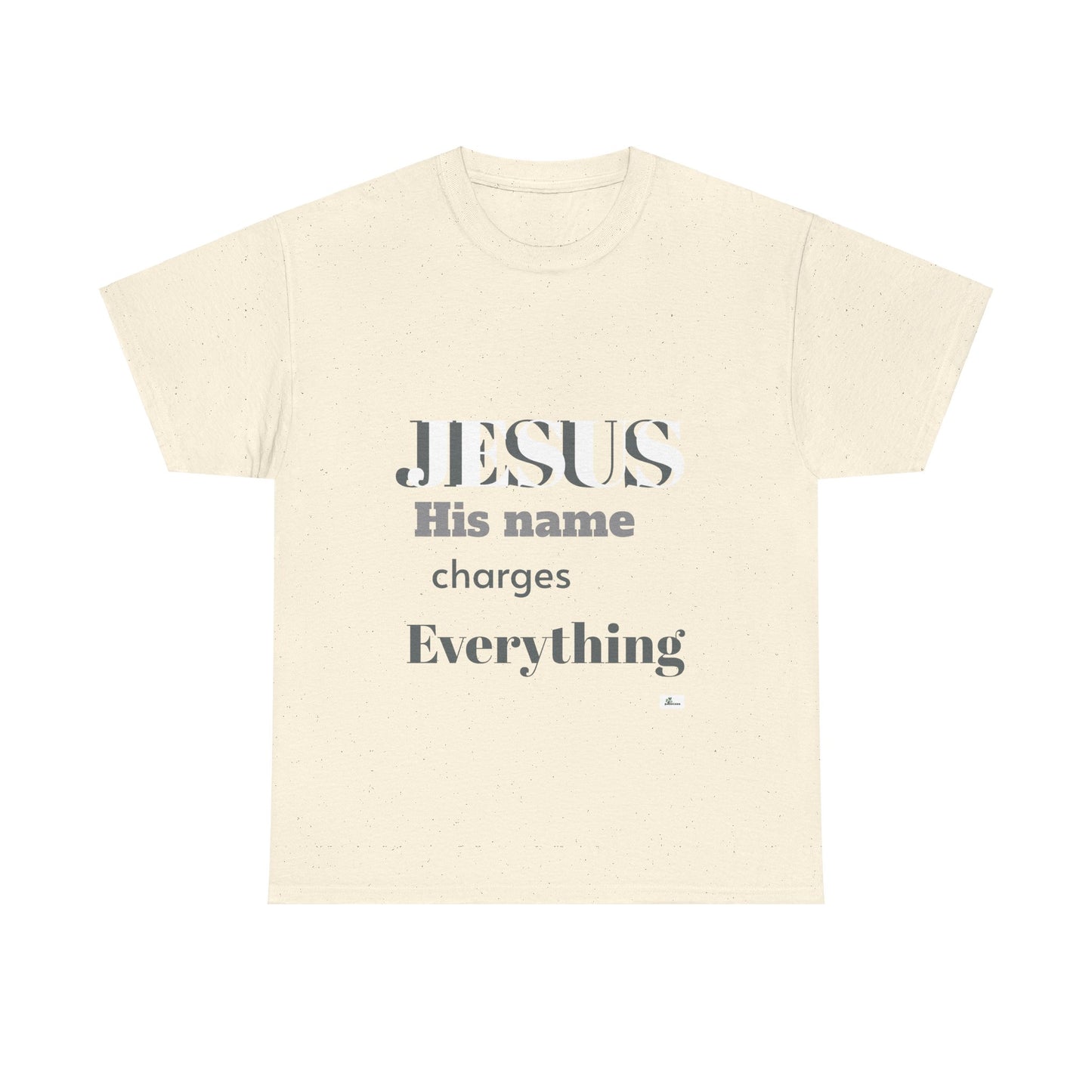 Unisex Heavy Cotton Tee. Jesus His name changes everything.  Scripture