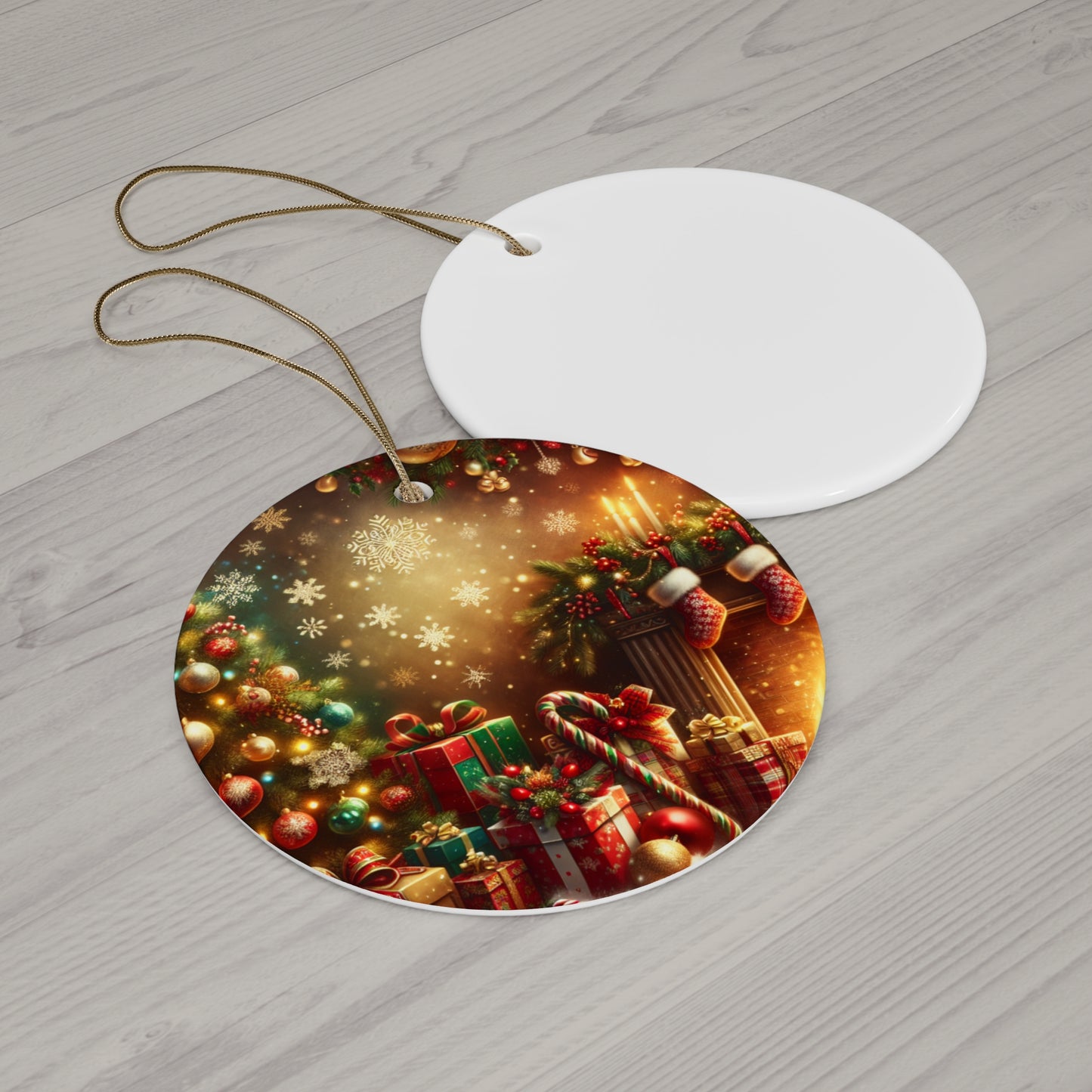 Ceramic Ornament, 3 Shapes Christmas background