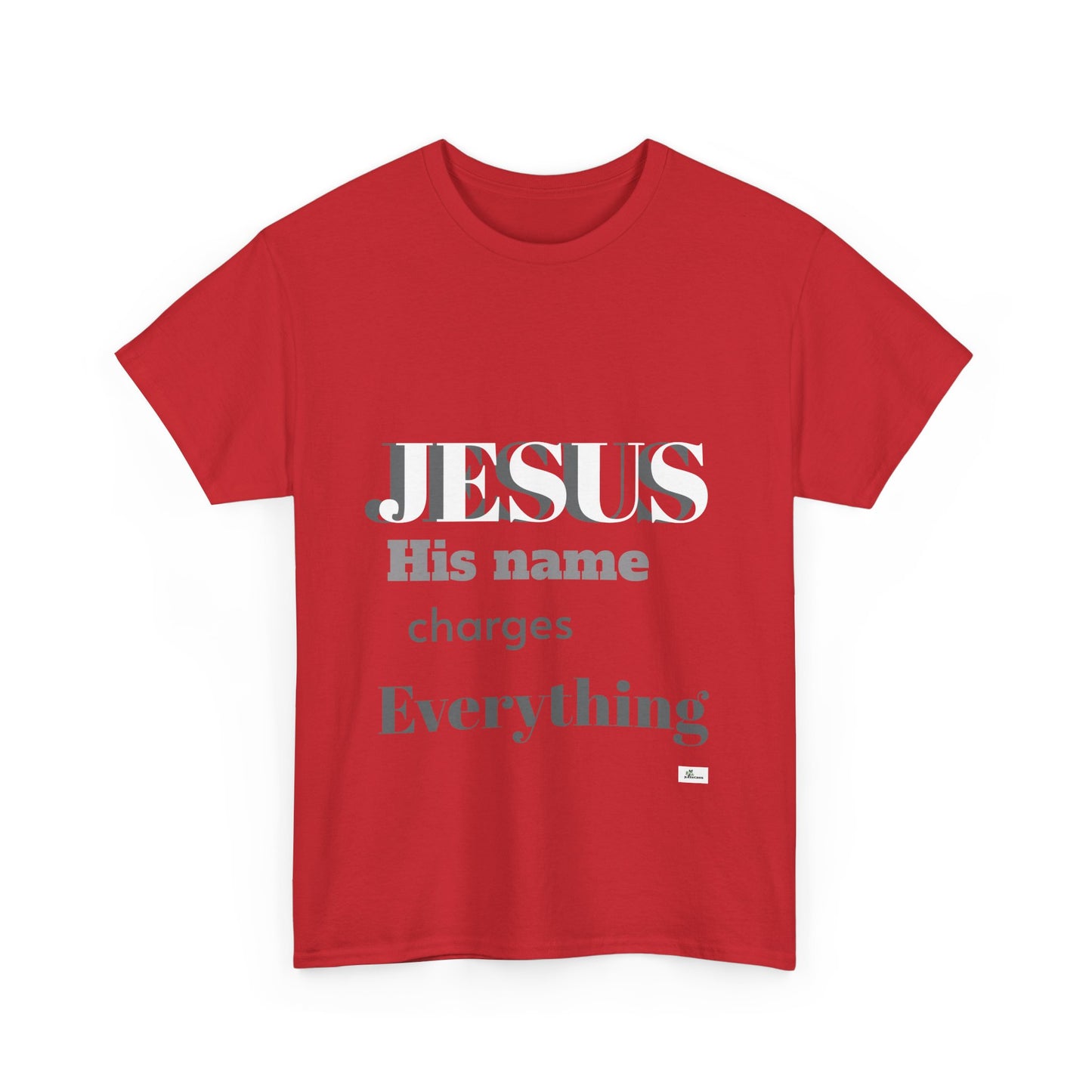 Unisex Heavy Cotton Tee. Jesus His name changes everything.  Scripture
