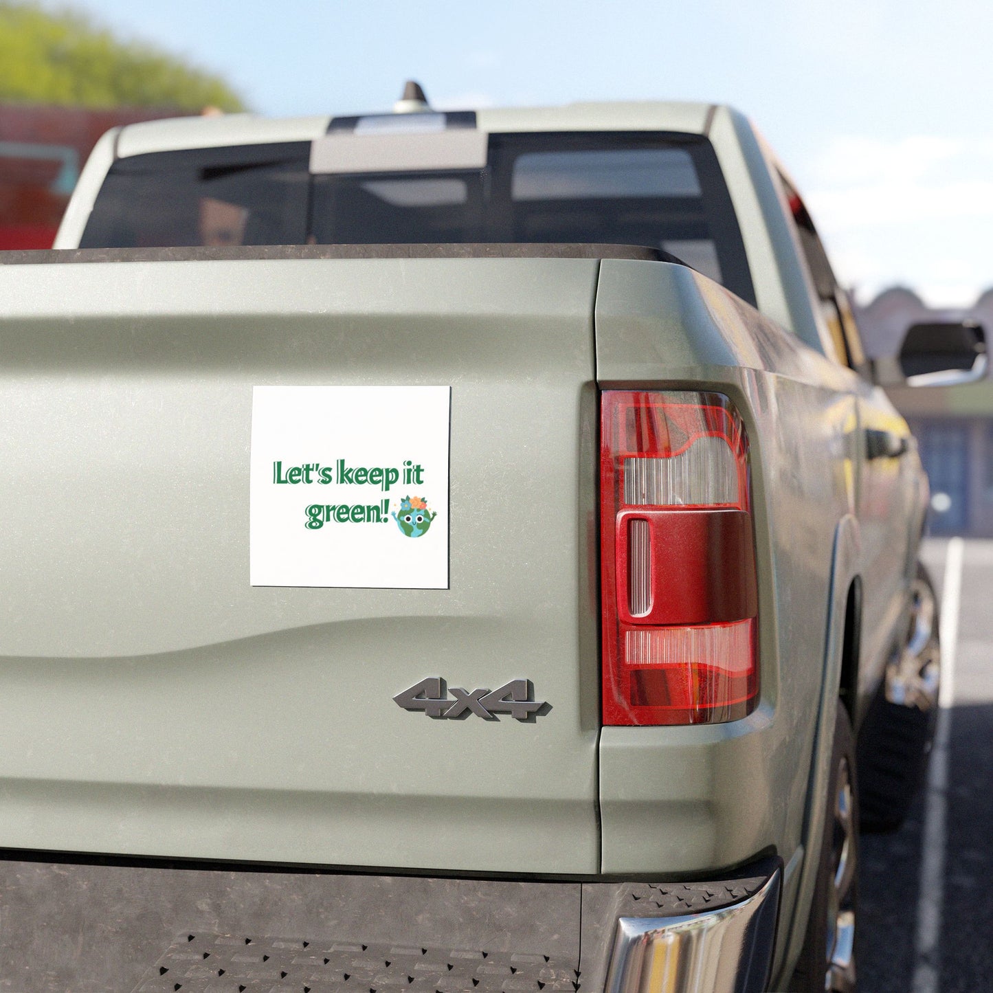 Car Magnets American Flag let's keep it green