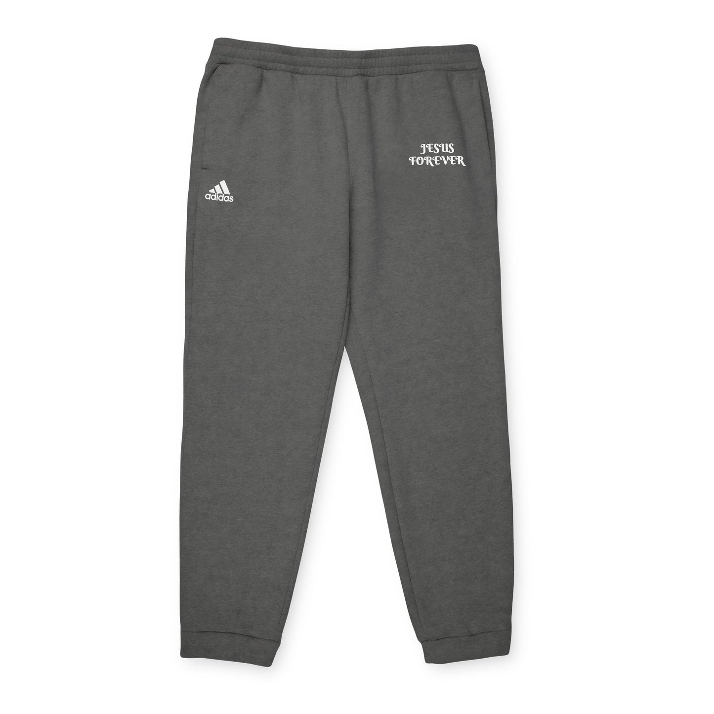 adidas Unisex Fleece Joggers WITH JESUS FOREVER