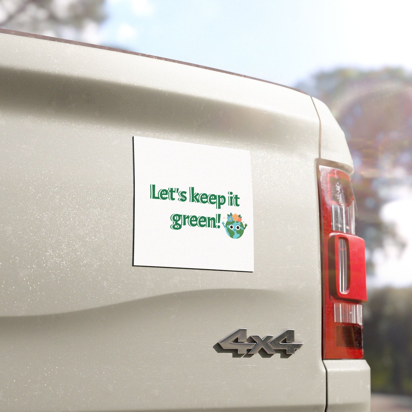 Car Magnets American Flag let's keep it green