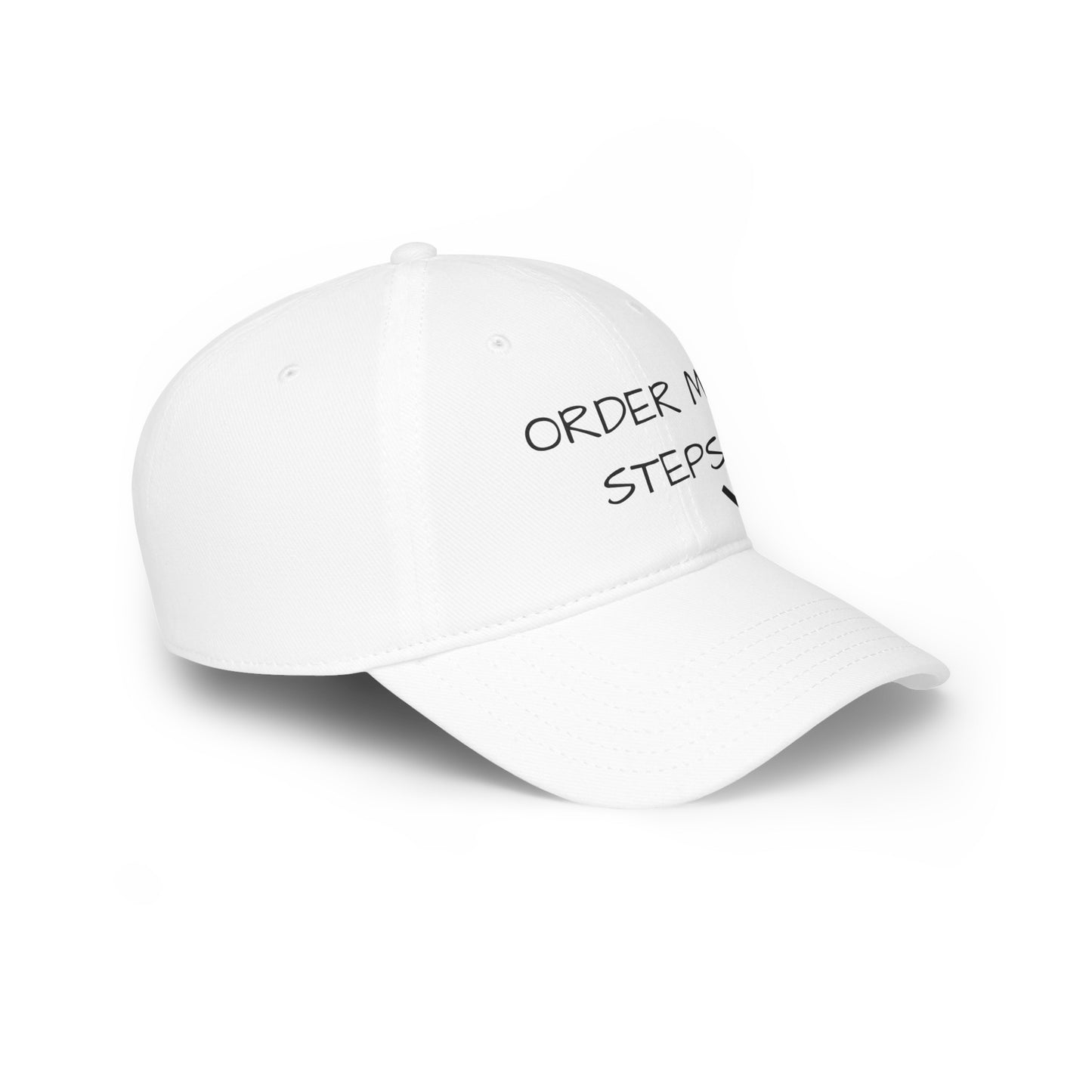 Low Profile Baseball Cap, Faith gift, religious gifts, Christian gifts, recovery, Order My Steps Lord.