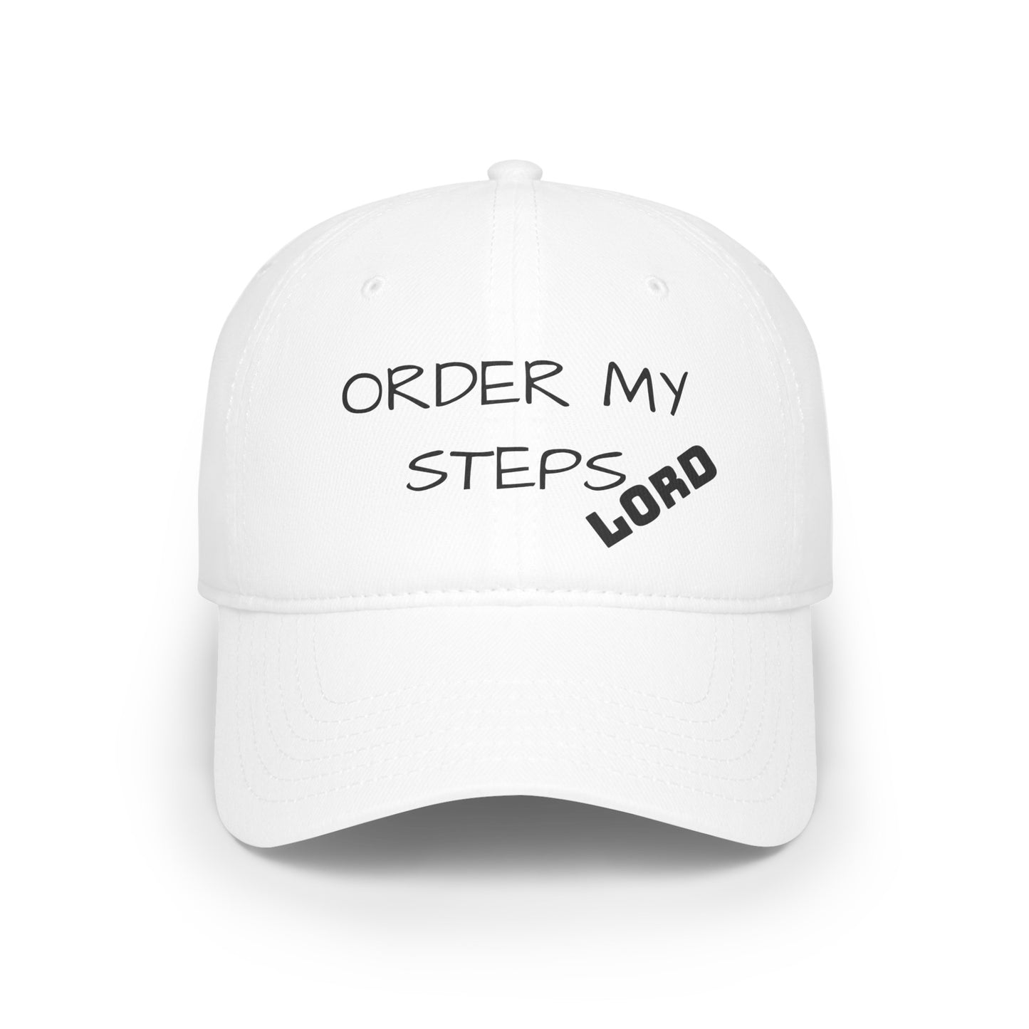 Low Profile Baseball Cap, Faith gift, religious gifts, Christian gifts, recovery, Order My Steps Lord.