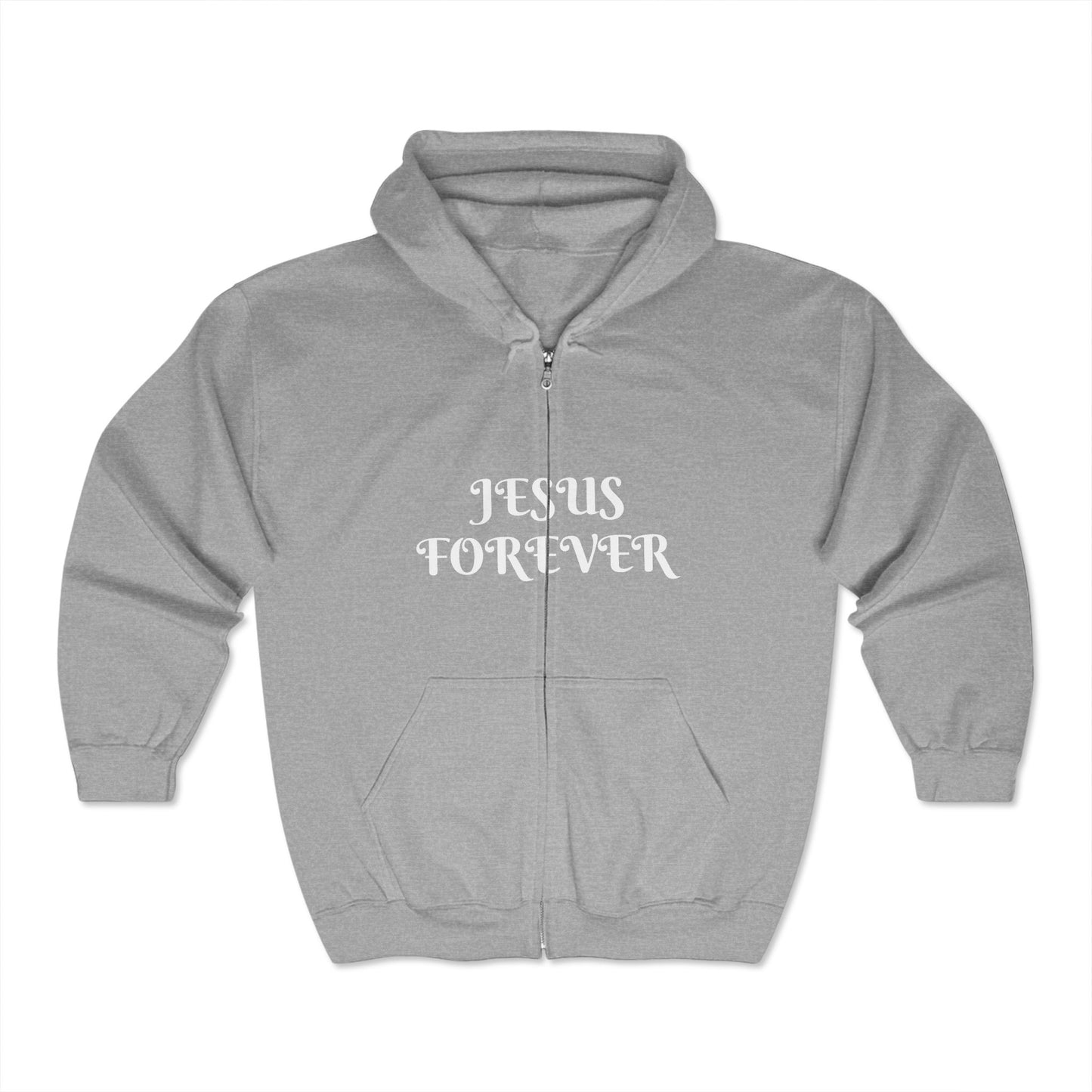 Unisex Heavy Blend™ Full Zip Hooded Sweatshirt with  JESUS FOREVER