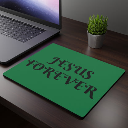 Rectangular Mouse Pad JESUS FOREVER GREEN