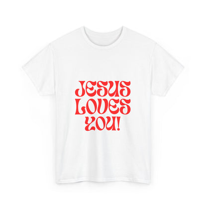 Unisex Heavy Cotton Tee. the one way to peace is through the power of the cross with words in  Black letters