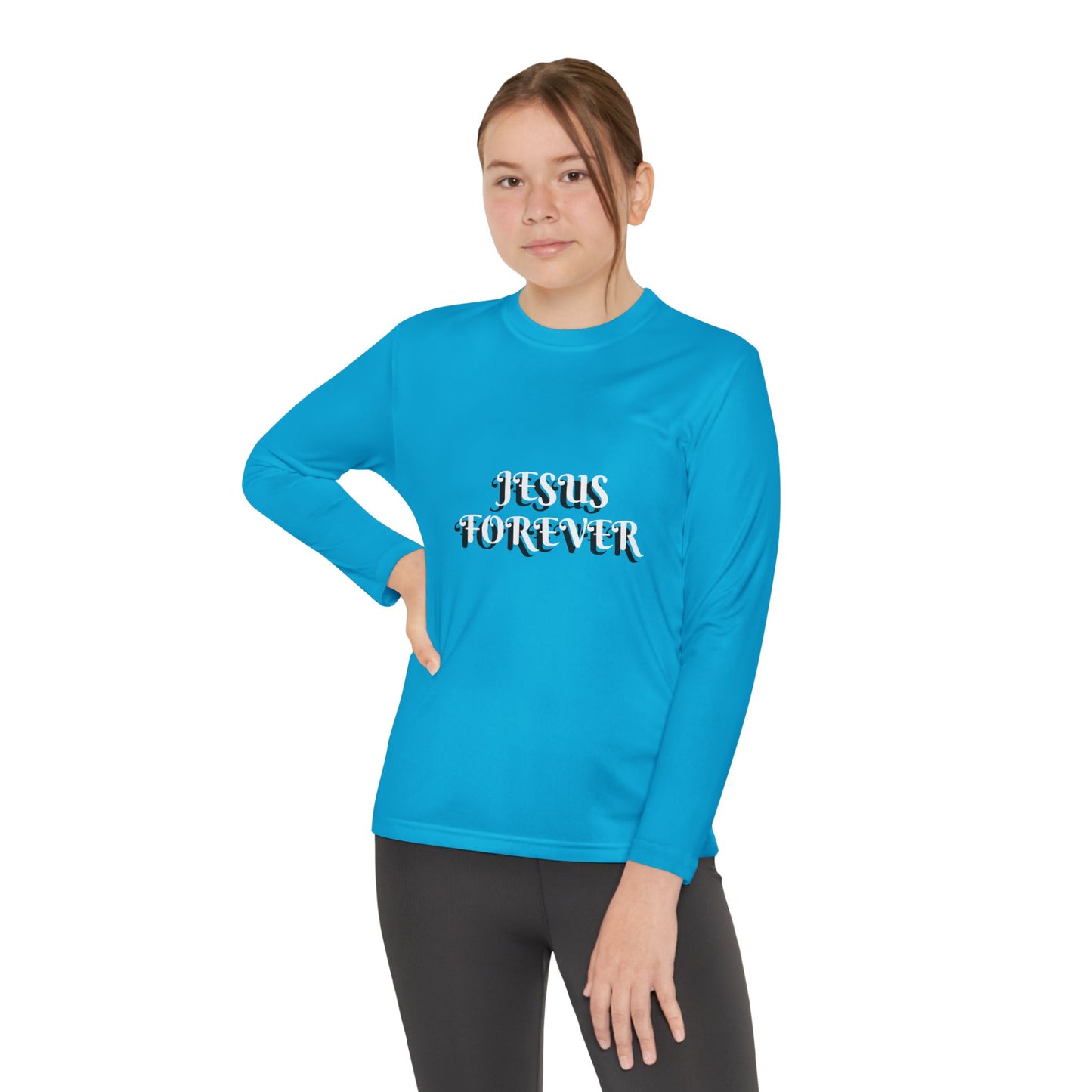 Youth Long Sleeve Tee - Jesus Forever Christian Shirt