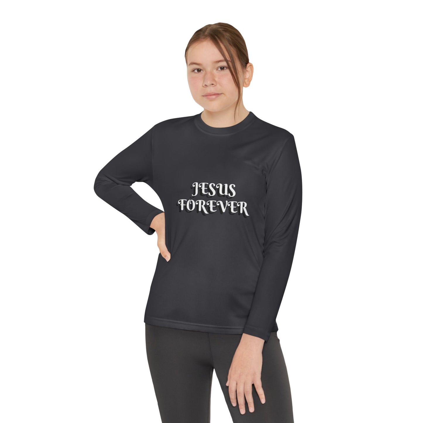 Youth Long Sleeve Tee - Jesus Forever Christian Shirt