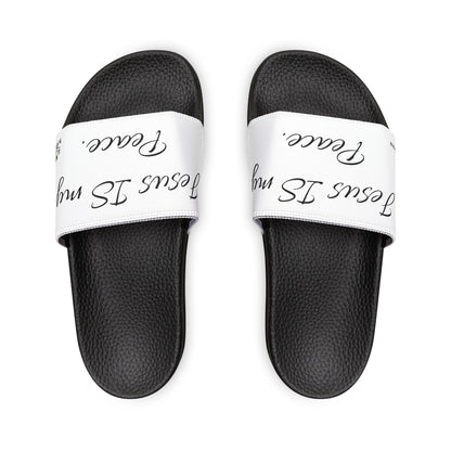 Youth PU Slide Sandals. Jesus is MY peace.