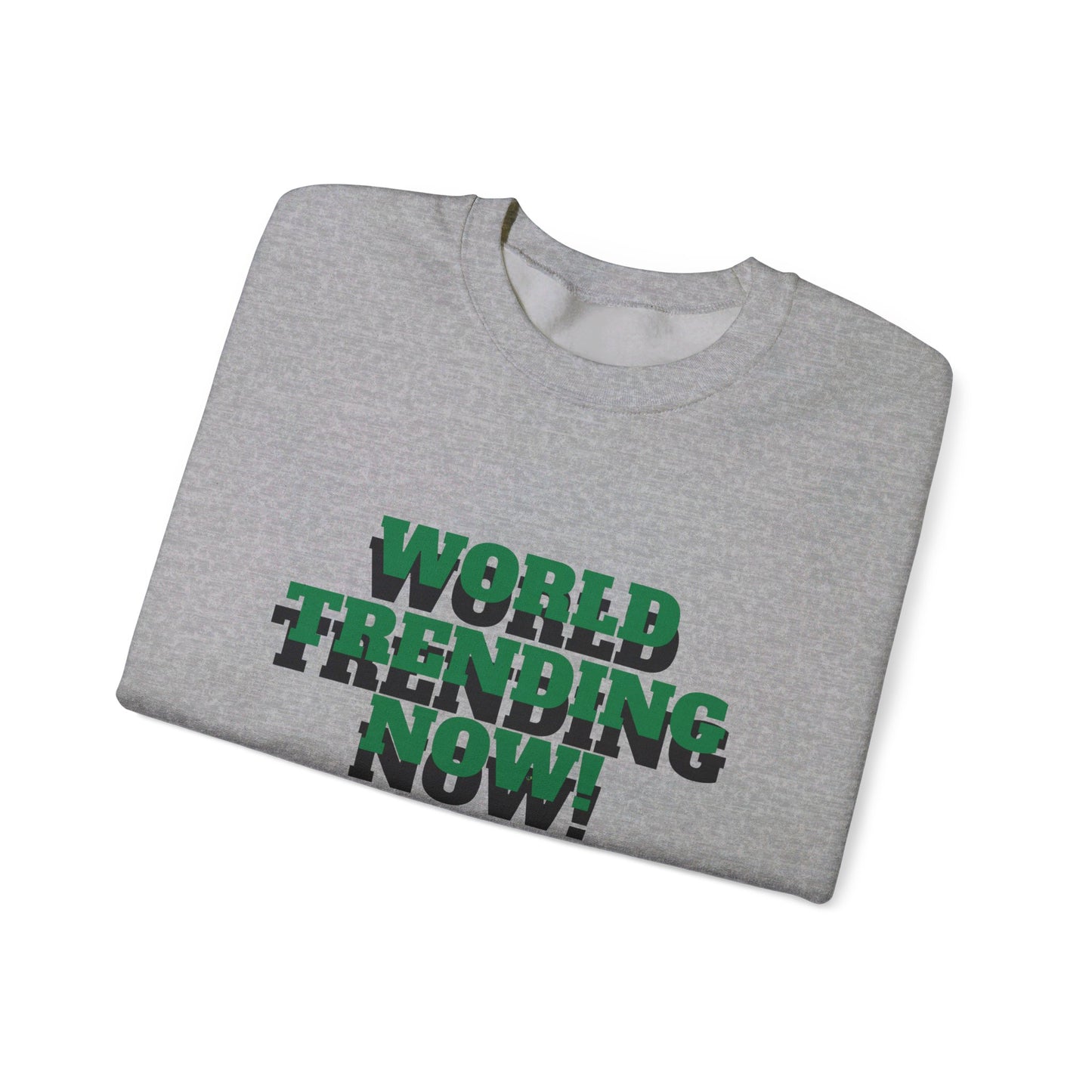 Unisex Heavy Blend™ Crewneck Sweatshirt World Trending! with lady world