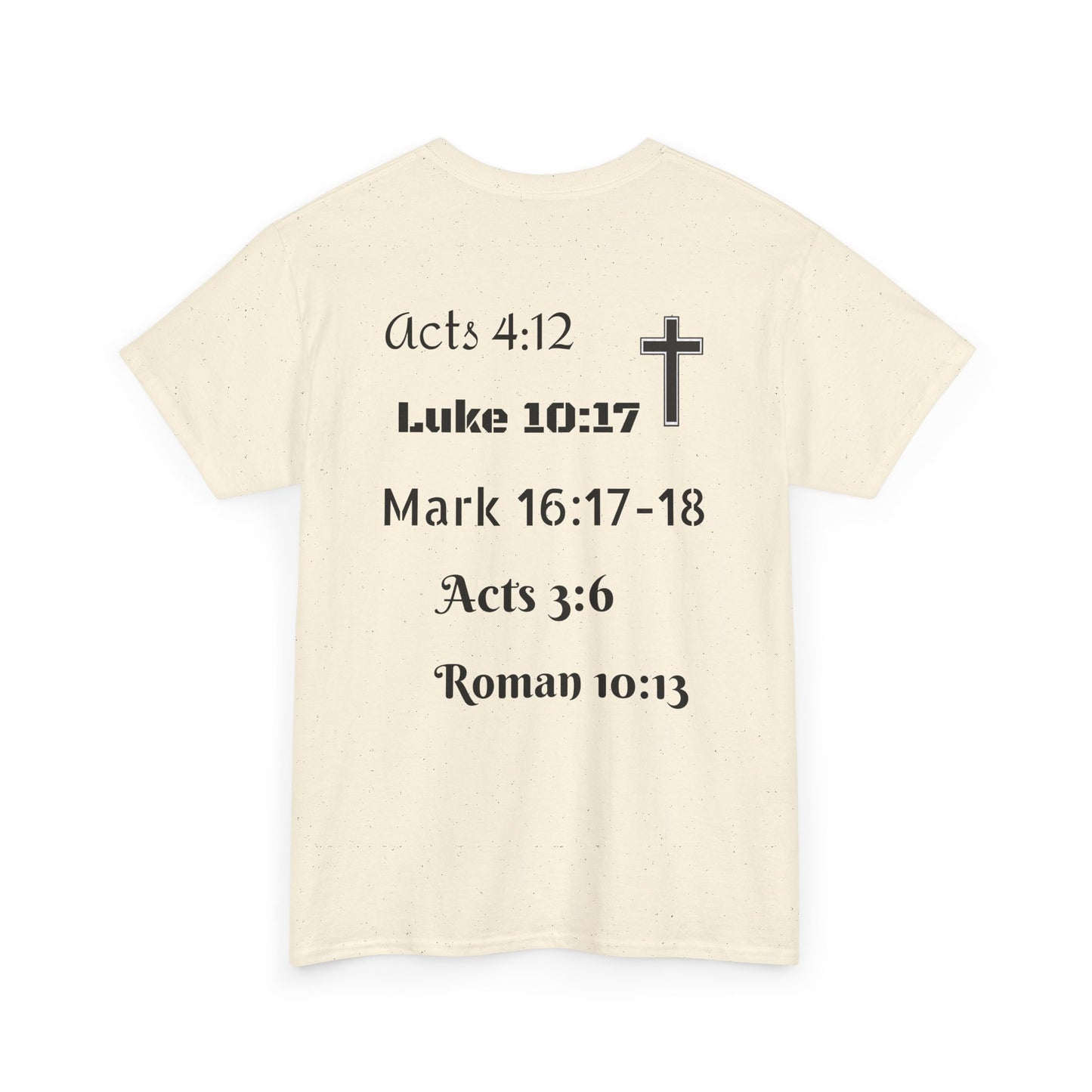 Unisex Heavy Cotton Tee. Jesus His name changes everything.  Scripture
