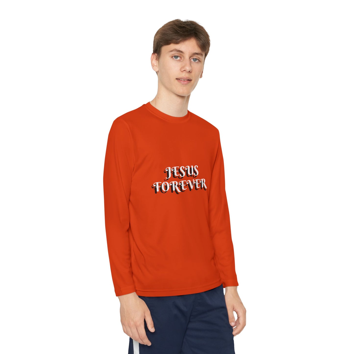 Youth Long Sleeve Tee - Jesus Forever Christian Shirt