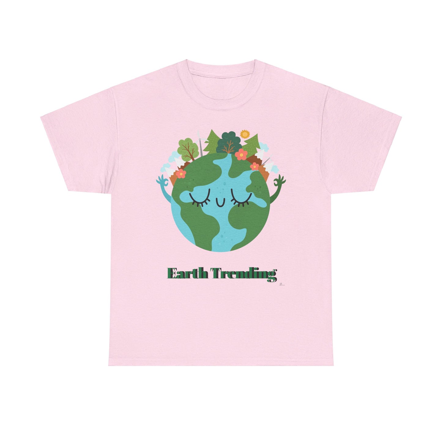 Unisex Heavy Cotton Tee Earth trending! Let's keep it green.