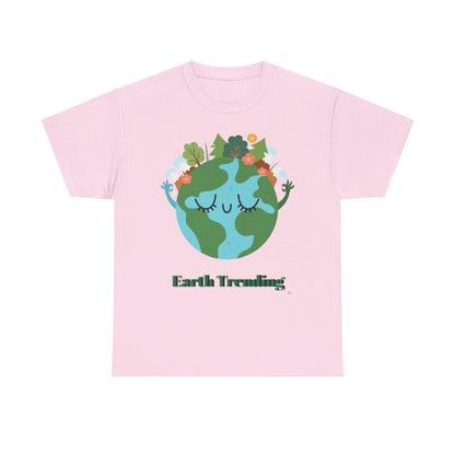 Unisex Heavy Cotton Tee Earth trending! Let's keep it green.