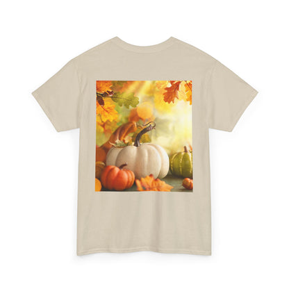 Unisex Heavy Cotton Tee. Fall scene fall into the Arms of Jesus.