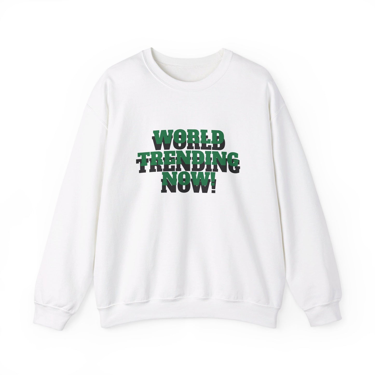 Unisex Heavy Blend™ Crewneck Sweatshirt World Trending! with lady world