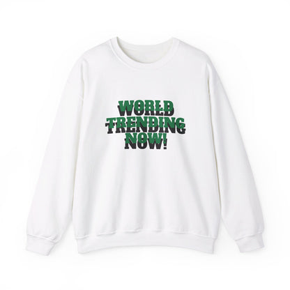 Unisex Heavy Blend™ Crewneck Sweatshirt World Trending! with lady world