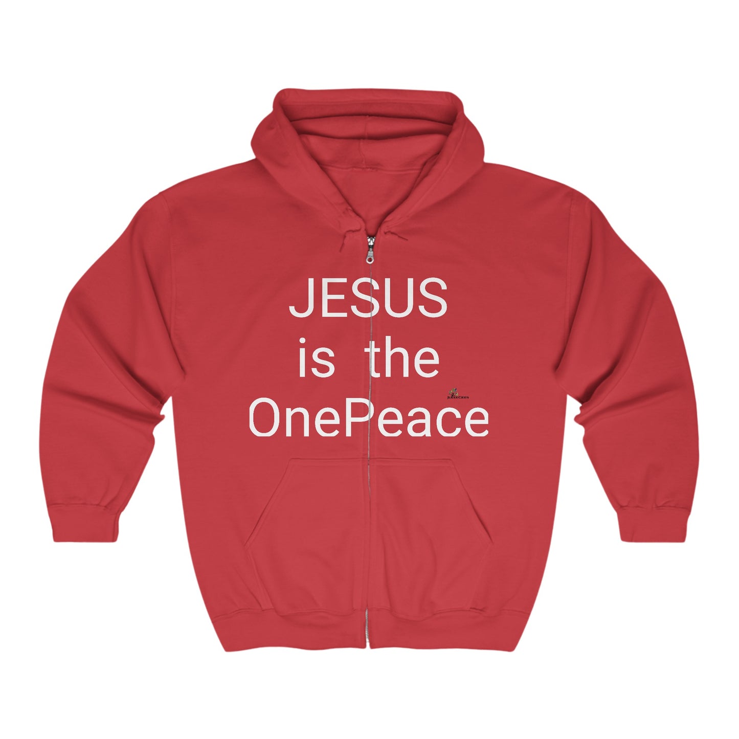 Unisex Heavy Blend™ Full Zip Hooded Sweatshirt. Jesus is the one-peace.