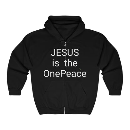 Unisex Heavy Blend™ Full Zip Hooded Sweatshirt. Jesus is the one-peace.