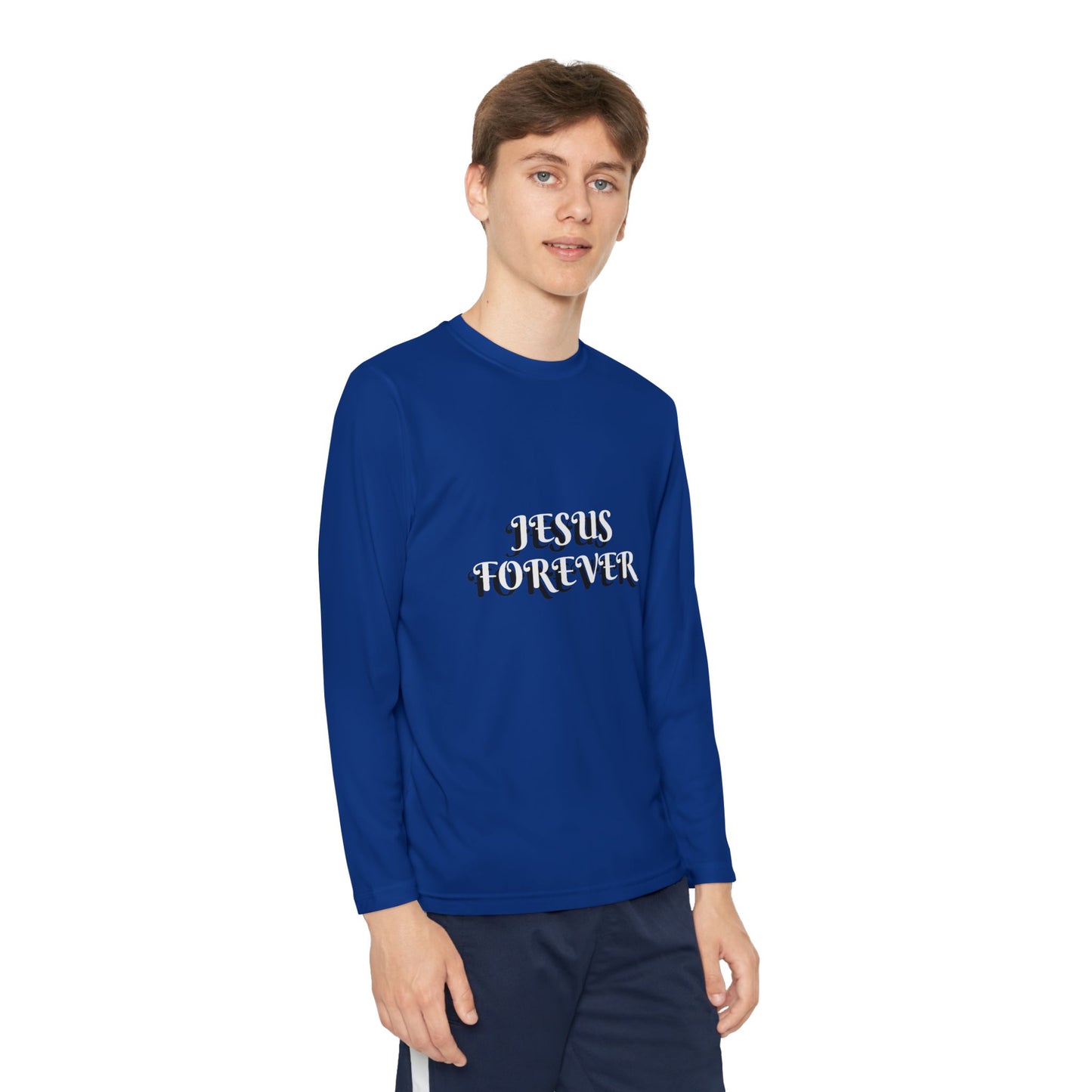 Youth Long Sleeve Tee - Jesus Forever Christian Shirt