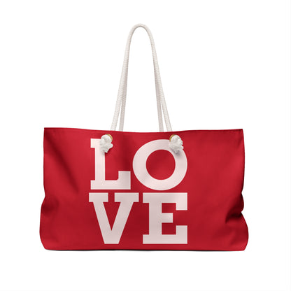 Bag Fall {I fallow Jesus} Weekender Bag Red