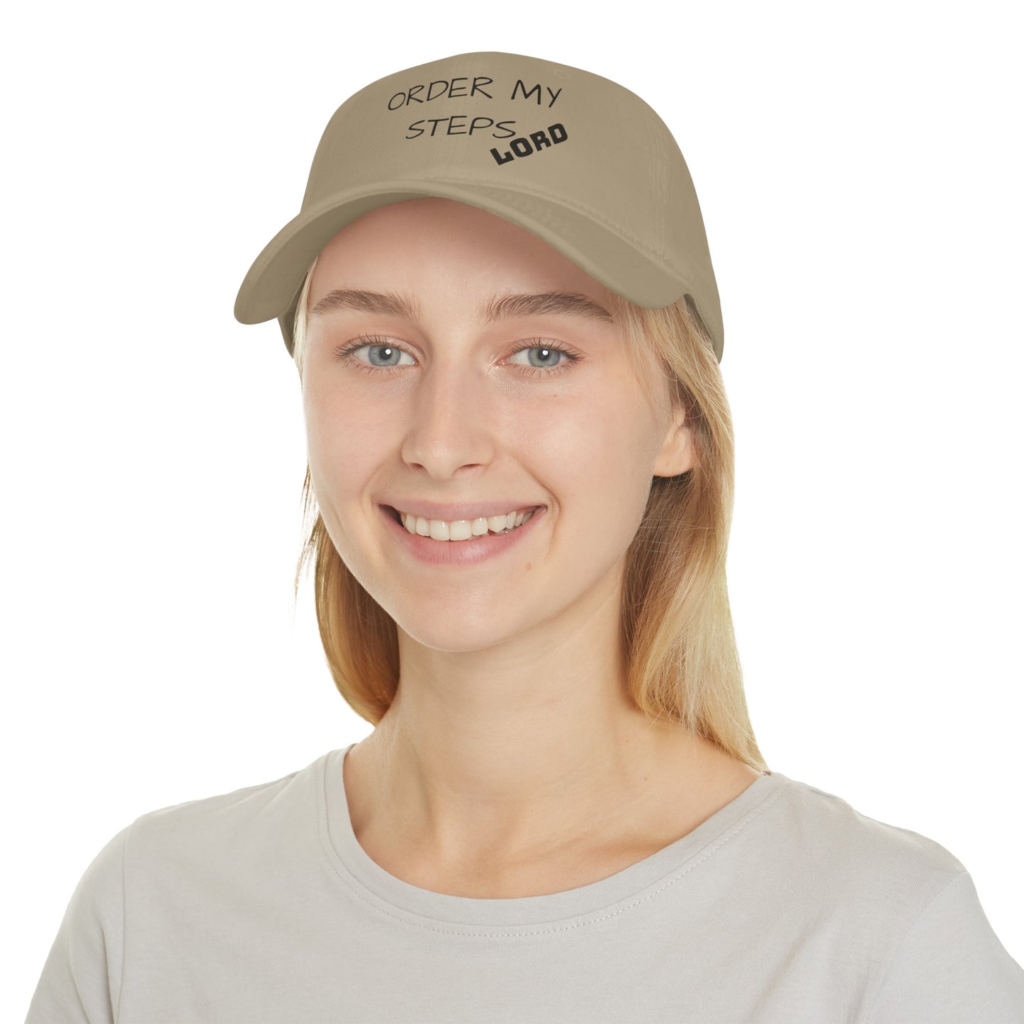 Low Profile Baseball Cap, Faith gift, religious gifts, Christian gifts, recovery, Order My Steps Lord.