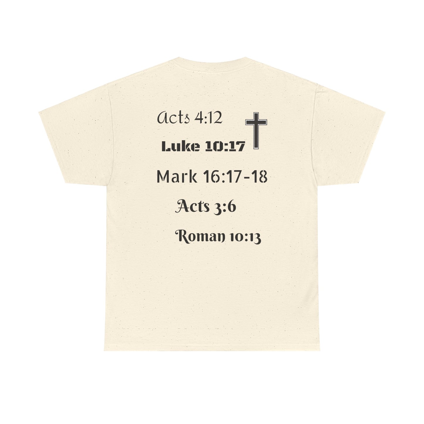Unisex Heavy Cotton Tee. Jesus His name changes everything.  Scripture