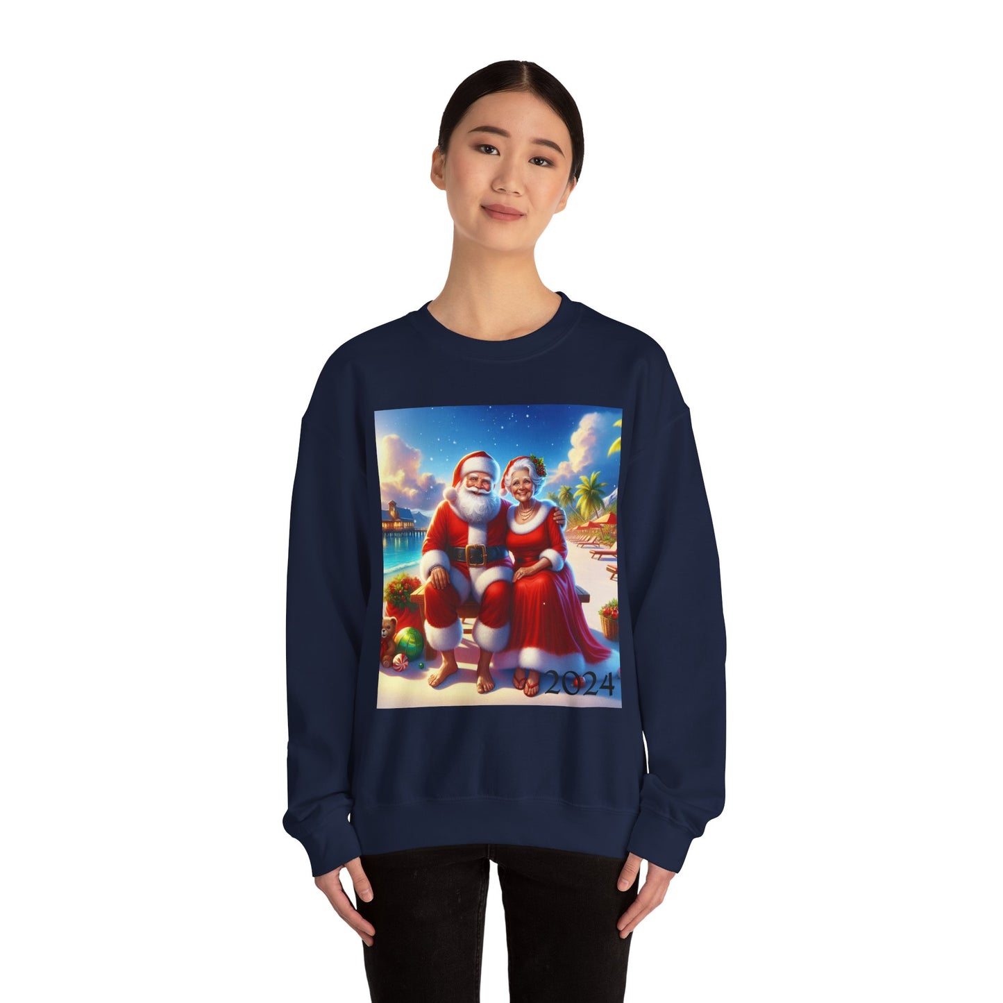 Unisex Heavy Blend™ Crewneck Sweatshirt photo of Gardiner /Santaand wife  in Florida