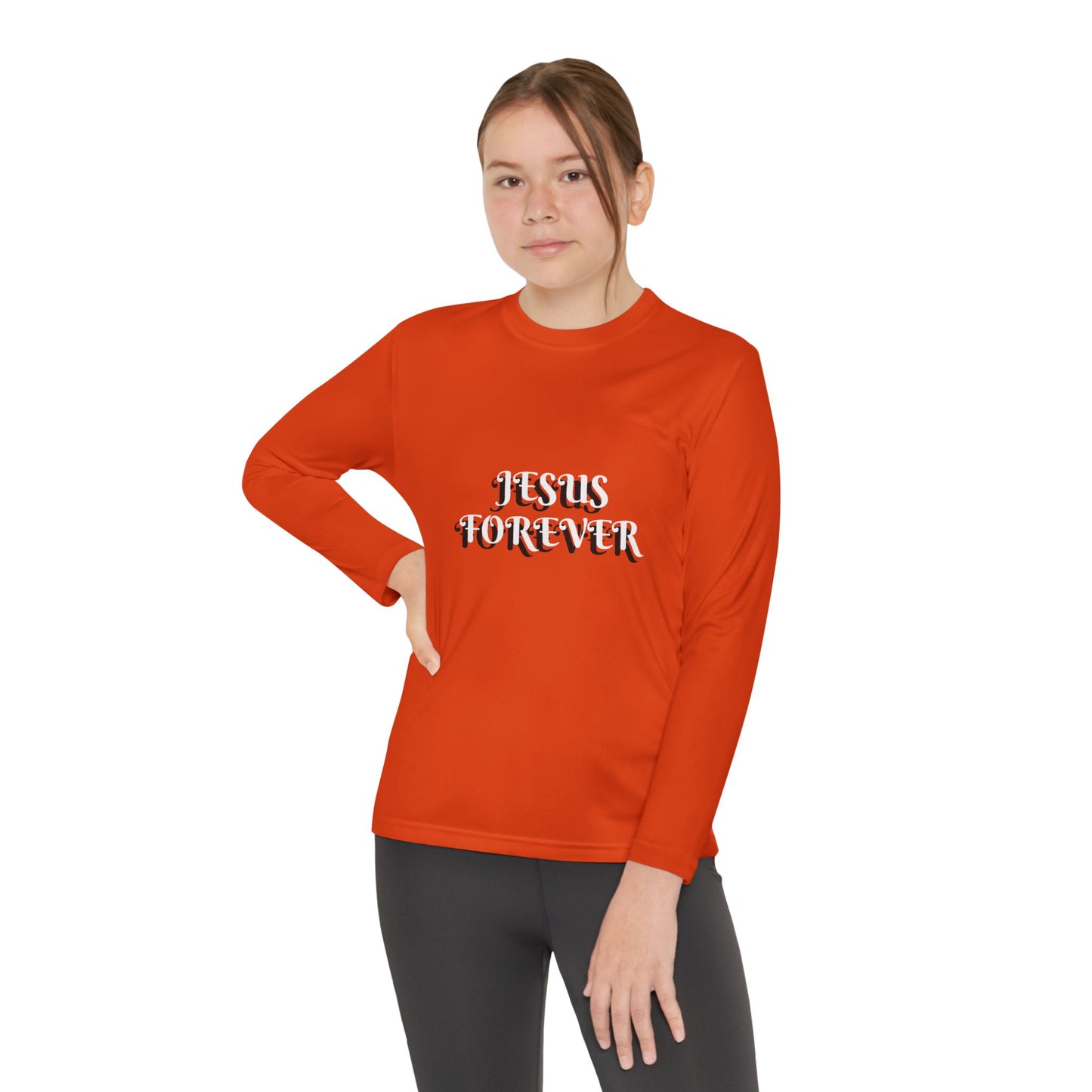 Youth Long Sleeve Tee - Jesus Forever Christian Shirt