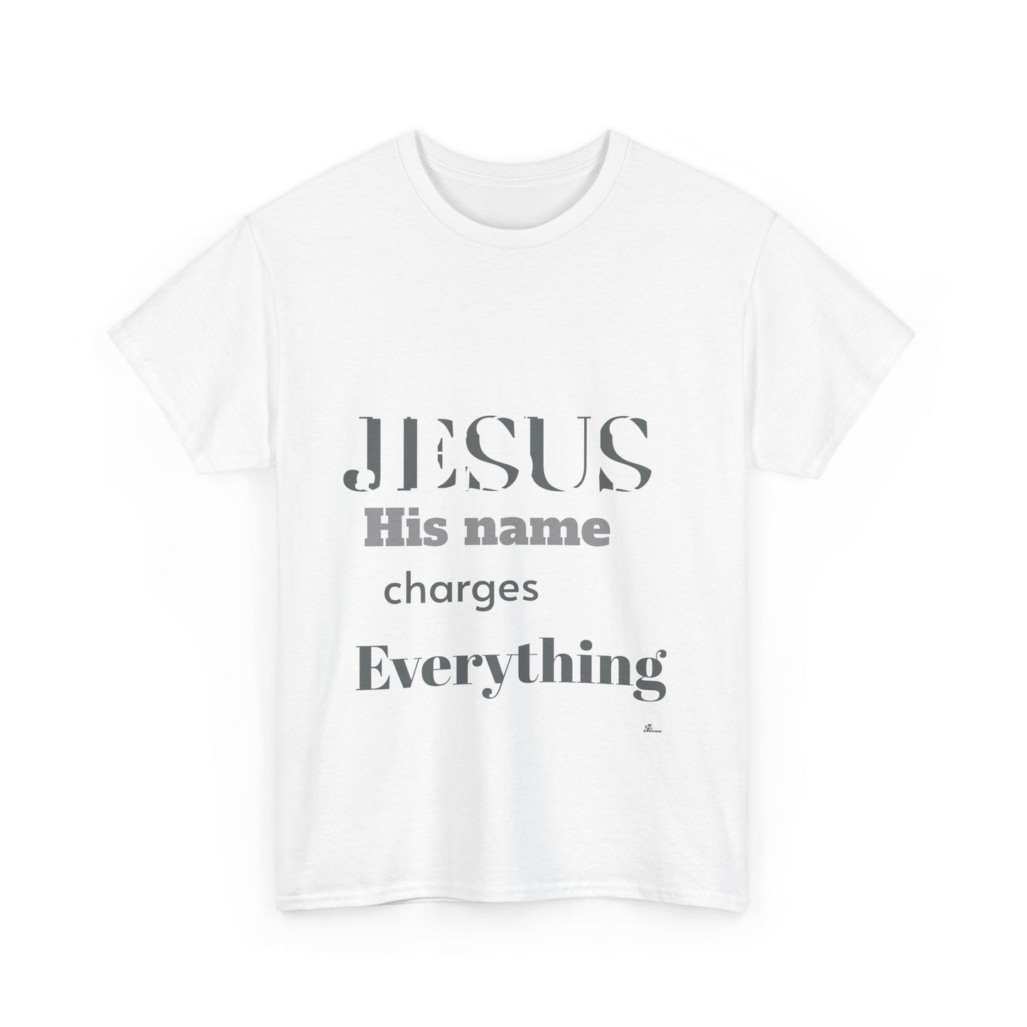 Unisex Heavy Cotton Tee. Jesus His name changes everything.  Scripture