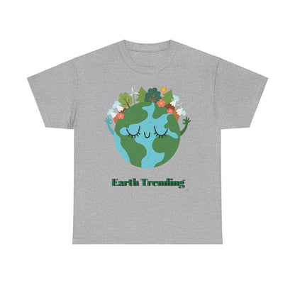 Unisex Heavy Cotton Tee Earth trending! Let's keep it green.