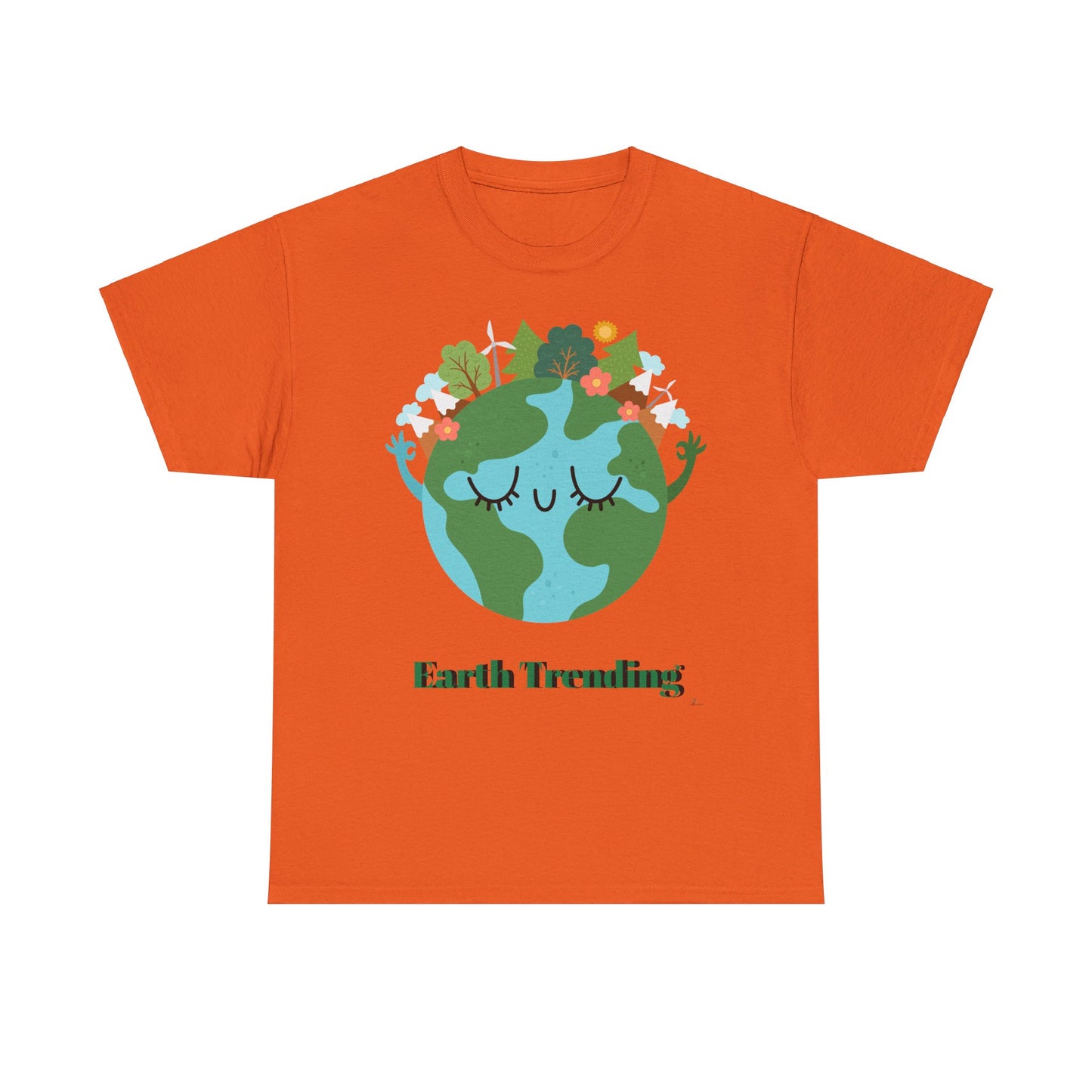 Unisex Heavy Cotton Tee Earth trending! Let's keep it green.