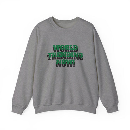 Unisex Heavy Blend™ Crewneck Sweatshirt World Trending! with lady world