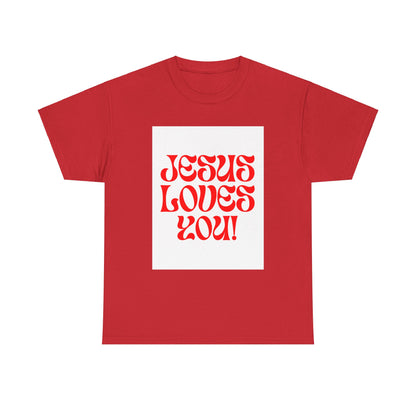 Unisex Heavy Cotton Tee. the one way to peace is through the power of the cross with words in  Black letters