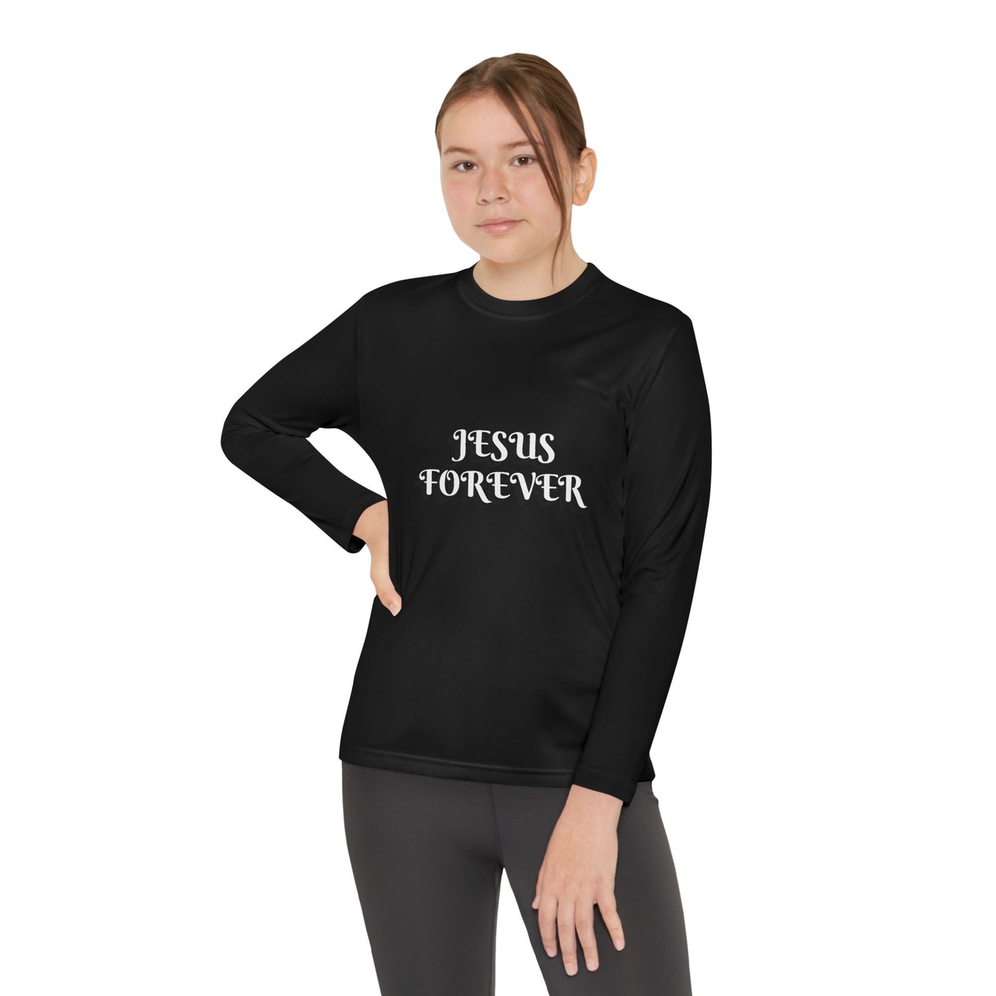 Youth Long Sleeve Tee - Jesus Forever Christian Shirt