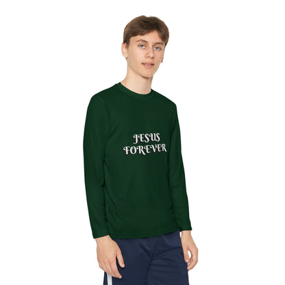 Youth Long Sleeve Tee - Jesus Forever Christian Shirt