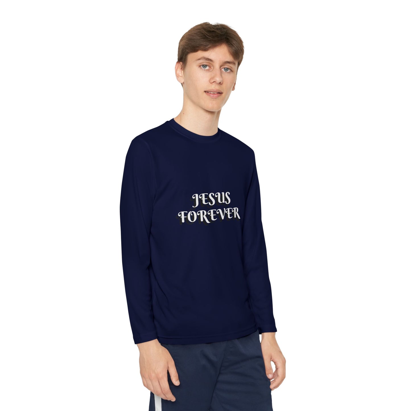 Youth Long Sleeve Tee - Jesus Forever Christian Shirt