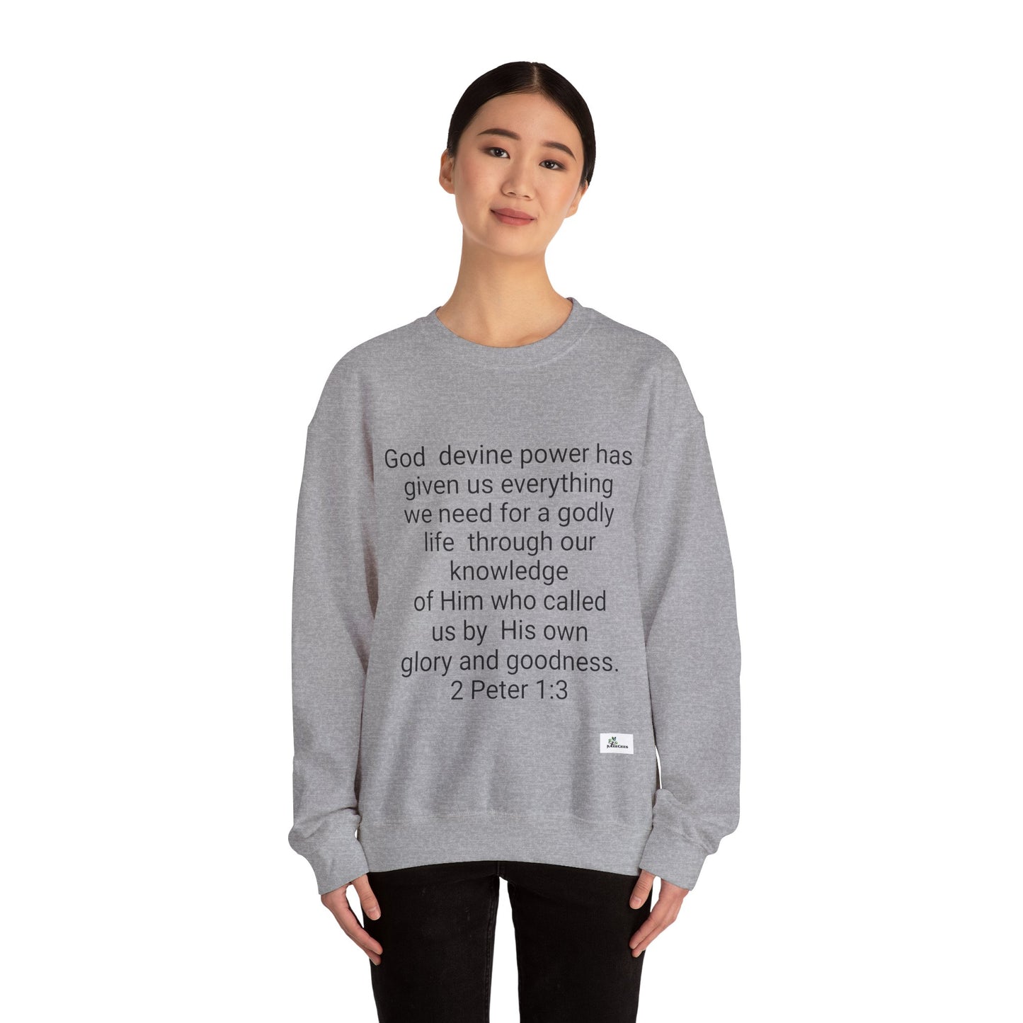 Unisex Heavy Blend™ Crewneck Sweatshirt  Naruto info. Anime with 2 PETER 1:3