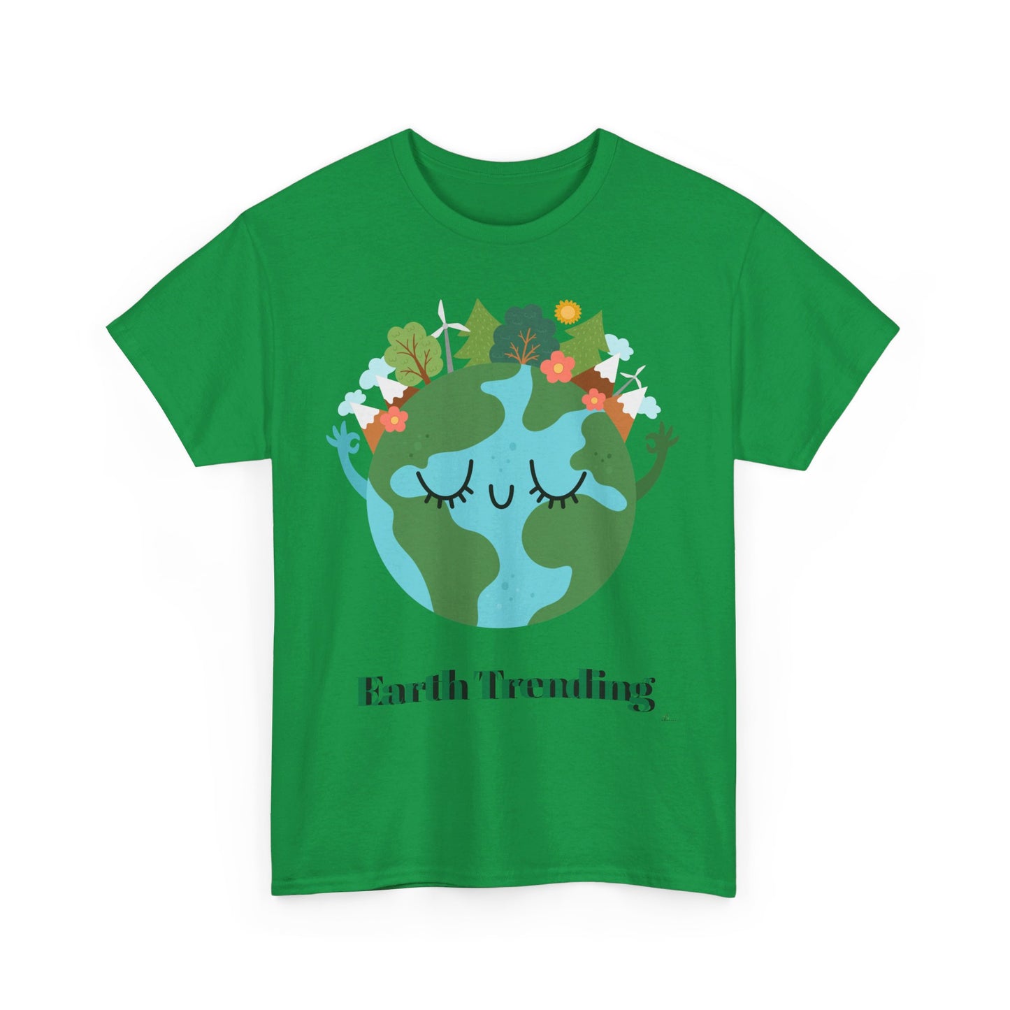 Unisex Heavy Cotton Tee Earth trending! Let's keep it green.