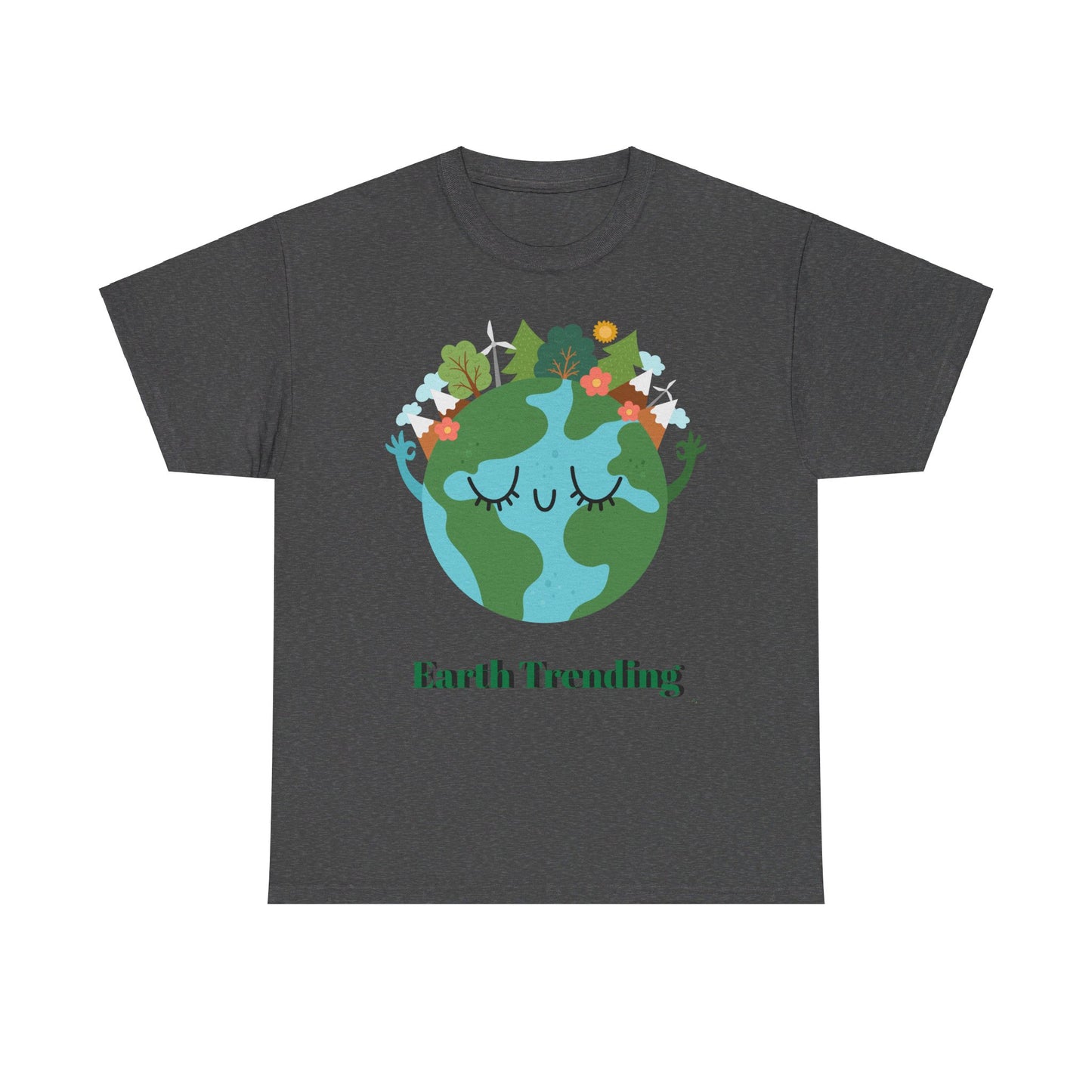 Unisex Heavy Cotton Tee Earth trending! Let's keep it green.